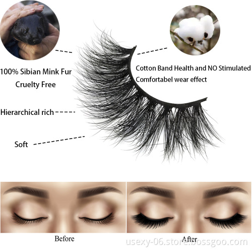 Natural Mink Eyelashes 25mm 3d Mink Eyelashes Private Label Individual Eyelash Extensions